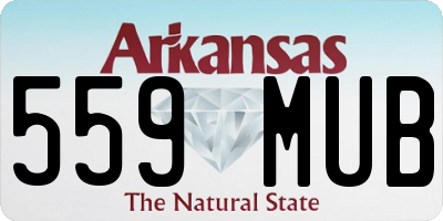 AR license plate 559MUB