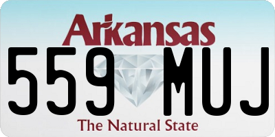 AR license plate 559MUJ