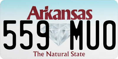 AR license plate 559MUO