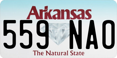 AR license plate 559NAO