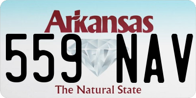 AR license plate 559NAV
