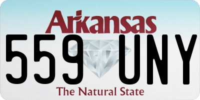 AR license plate 559UNY