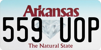 AR license plate 559UOP