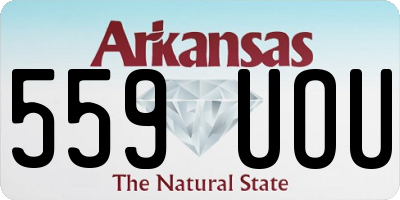 AR license plate 559UOU