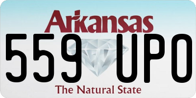 AR license plate 559UPO