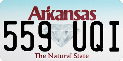 AR license plate 559UQI
