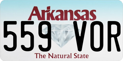 AR license plate 559VOR