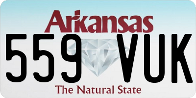 AR license plate 559VUK