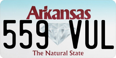 AR license plate 559VUL