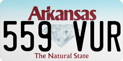 AR license plate 559VUR