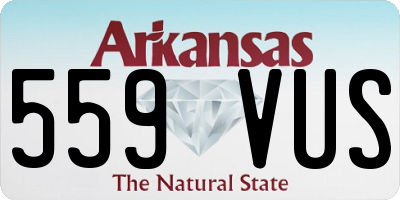 AR license plate 559VUS