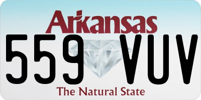 AR license plate 559VUV