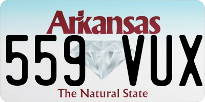 AR license plate 559VUX