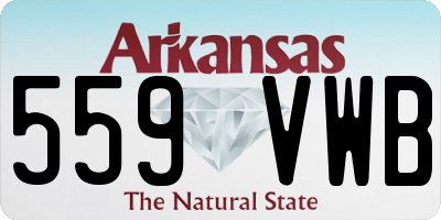 AR license plate 559VWB