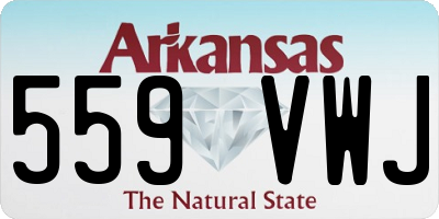 AR license plate 559VWJ