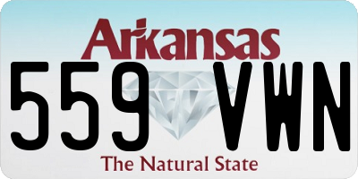 AR license plate 559VWN