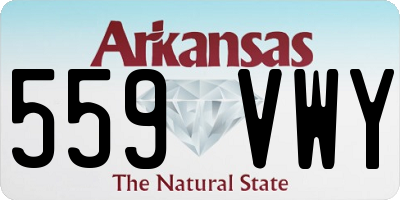AR license plate 559VWY