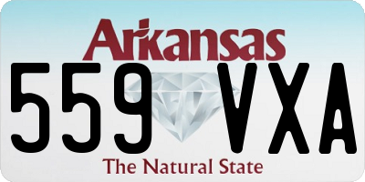 AR license plate 559VXA