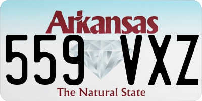 AR license plate 559VXZ