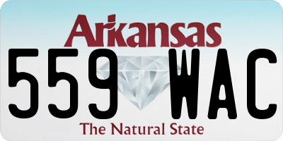 AR license plate 559WAC
