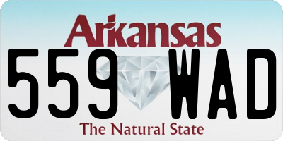 AR license plate 559WAD