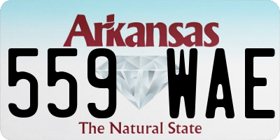 AR license plate 559WAE