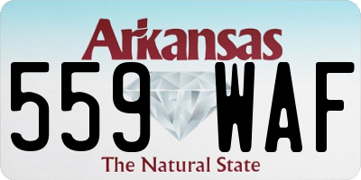 AR license plate 559WAF