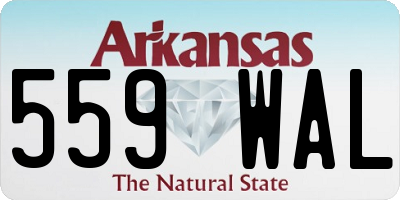 AR license plate 559WAL