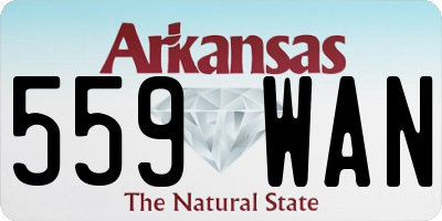 AR license plate 559WAN