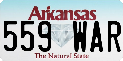 AR license plate 559WAR