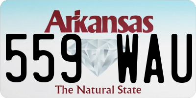 AR license plate 559WAU
