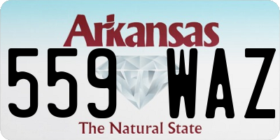 AR license plate 559WAZ