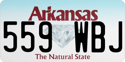 AR license plate 559WBJ