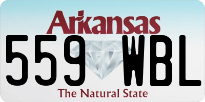 AR license plate 559WBL