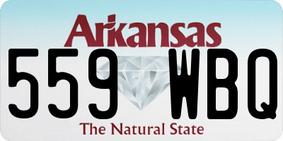 AR license plate 559WBQ