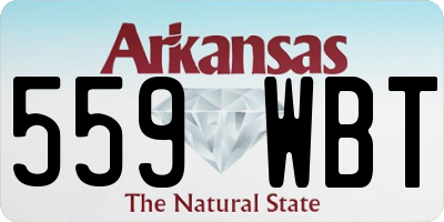 AR license plate 559WBT