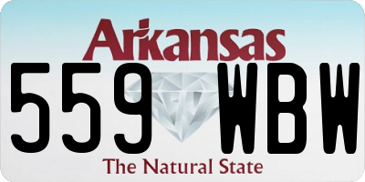 AR license plate 559WBW