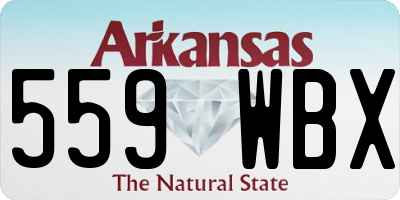 AR license plate 559WBX