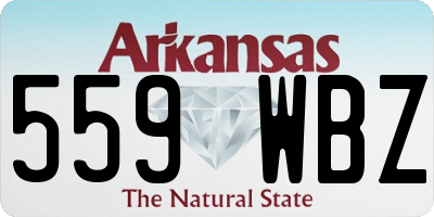 AR license plate 559WBZ