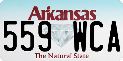 AR license plate 559WCA