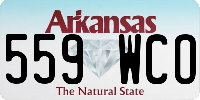AR license plate 559WCO