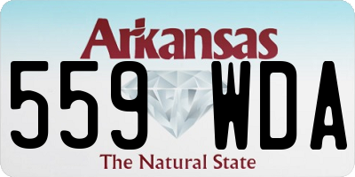 AR license plate 559WDA
