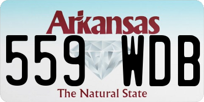 AR license plate 559WDB