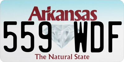 AR license plate 559WDF