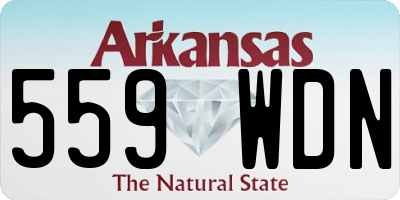 AR license plate 559WDN