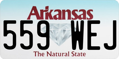 AR license plate 559WEJ