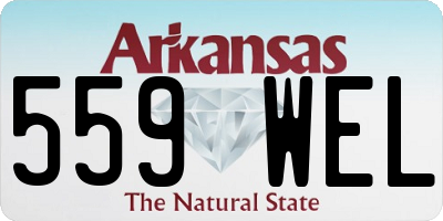 AR license plate 559WEL