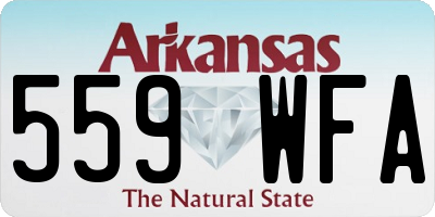 AR license plate 559WFA