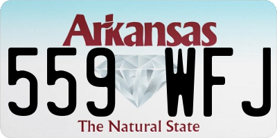 AR license plate 559WFJ