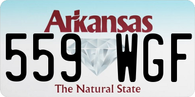 AR license plate 559WGF